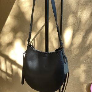 All Saints Black Leather Bag